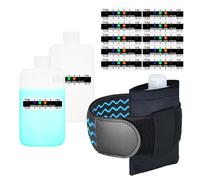 Complete Urine Test Kit - 3.5 oz Translucent Smaller Bottle, Hidden Non-Falling Leg Strap, High Elasticity, Urine Test Thermometer Label and Bag