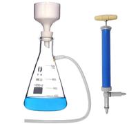 Complete Vacuum Filtration Kit with Filtering Flask, Hand Vacuum Pump and Buchner Funnel (500 ML)
