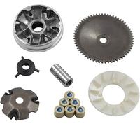 Complete Variator Kits for Gy6 50cc/80cc 139QMB/147QMD Engine, Drive Wheel Assy Performance 8.5 Gram Rollers CVT Front Clutch for Scooter Atv and Gokart