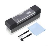 Complete Vinyl Cleaner Set Featuring Soft Velvet Brush and Microfibre Cloth - Professional Record Cleaning Kit for Audiophiles - Safe for Delicate LPs - Compact 14x5.7cm Design