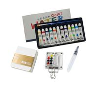 Complete Watercolor Paint Set, Watercolor Art Kit - Complete Portable Palette for Artists On the Go Beginners Enthusiasts