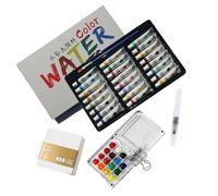 Complete Watercolor Paint Set | Watercolor Travel Kit | Complete Portable Palette for Artists On the Go Beginners Enthusiast Amateurs