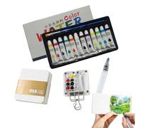 Complete Watercolour Paint Set, Watercolour Tube Kit - Portable Artistic Palette for Artists, Beginners and Enthusiasts