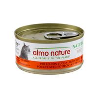 Complete Wet Cat Food - Chicken with Pumpkin in Broth - almo nature - 6x70g Tin