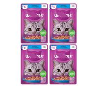 Complete Wet Cat Food for Adult Cats 1+ Years with Tasty Tuna in Jelly - 100% Complete & Balanced - Pack of 4 Pouches