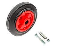 Complete Wheel With Solid Rubber Tyre, Bearing And Axle Set 160mm / 6 Inch Caravan Jockey Wheel 200/50-100,200x50-100,200x50-100,200-50-100
