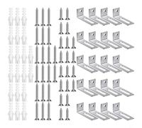 Complete Whiteboard Mounting Hardware Set with Metal Brackets and Screws Providing Strong Support and Clean Finish