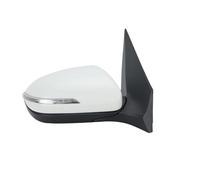 Complete Wing Mirrors 5 Pins Side Door Mirror Assembly For Hyundai I20 MK2 GB IB 2015 2016 2017 2018 2019 2020 Black Manual Folding Mirror Assembly(R- Primer White)