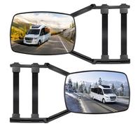Complete Wing Mirrors Adjustable Tow Dual Mirror Extension Strap Rear View Side Spot Blind Convex Truck Universal For Caravan Trailer Car Towing