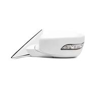 Complete Wing Mirrors Car Complete Wing Mirror Assy For Accord 8th For Gen 2008-2013 8 Pins Door Outside Side Rearview Mirrors Assembly Auto Mirror Assy(White,8 pins left)