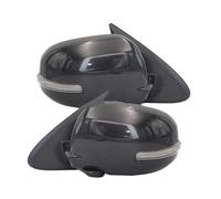 Complete Wing Mirrors For Mitsubishi For Outlander 2013-2019 2PCS Exterior Rearview Mirror Side Mirror With Auto Folding Mirror Signal Lamp Electric Adjustment(Black)