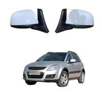 Complete Wing Mirrors For Suzuki SX4 For Hatchback 09-12 Auto Rearview Mirror Light Turn Signal Light Without Light Left/Right Electric Wing Door Mirror(Only Left White A)