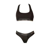 Complete women's CK CALVIN KLEIN bralette and thong exposed elastic cotton item