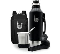 Complete Yerba Mate Kit - 1.2L Thermos With Mate System, Cup, Clip Spout, Straw (Bombilla), and FREE Backpack - Premium Stainless Steel Set To Go