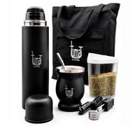 Complete Yerba Mate Kit - Includes Mate Cup, Straw (Bombilla), 750ml Thermos, Bag and two gifts (Container Yerbero and Immersion Water Heater)