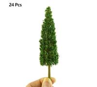 Complete Your Train Diorama with This 24Pcs Mixed Model Tree Set Suitable for Any Architectural or Layout