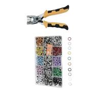 Completely Set of 200 11mm Metal Fasteners with Plier for Apparel Accessories and Repairs Closures Button