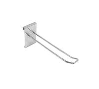 CompleteShopfittings 10 x GRIDWALL MESH Chrome Euro Hook ARMS for Retail (Euro Hook 8")
