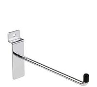 CompleteShopfittings 100 x SLATWALL/Slat Board Single/Euro Hooks ARMS Accessory Chrome PRO (Single Hook 1)