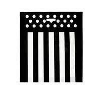 CompleteShopfittings 100xPremium Black Carrier Bag Dotted Strips Designer Heavy Duty Shopping Plastic Bag (8"x12")