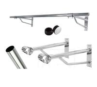 CompleteShopfittings 4ft Garment Clothes Rail Wall Mounted Hanging Rail Display TUBING System (32mm Diameter of Poles and Brackets)