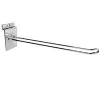CompleteShopfittings Chrome Metal Slatwall Hooks, Pack of 50 for Retail Display