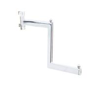 CompleteShopfittings CHROME TWIN SLOT STEPPED ARM CLOTHES RAIL DISPLAY ARM FOR UPRIGHT RETAIL SHOP (1)