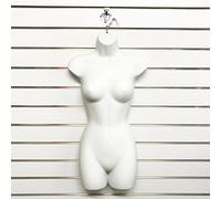 CompleteShopfittings Female Hanging Full Body Mannequin Form Top Quality Torso Display Bust (1, WHITE MATT)