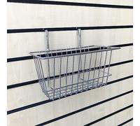CompleteShopfittings Heavy Duty Slatwall Retail Shop Display Basket (NARROW BASKET 12'' x 6'' x 6'')