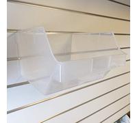 CompleteShopfittings NEW LARGE HEAVY DUTY BIG STORAGE BOX SLATBOX SHELFBOX SLATWALL DISPLAY (Clear, 1)