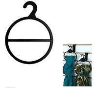 CompleteShopfittings Pashmina Scarf Hangers Display Shawl Tie Holder Belt Ring Organizer Black 3 type (Round Shape, 25)