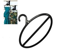 CompleteShopfittings Pashmina Scarf Hangers Display Shawl Tie Holder Belt Ring Organizer Black 3 type (Eclipse Shape, 10)