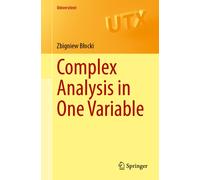 Complex Analysis in One Variable