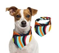 Complex Psychedelic Patterns Pet Scarf Dog Bandanas Spring Summer Soft Cotton Puppy Scarfs Adjustable Accessories for Small Medium Large Girl Boy Pup Small