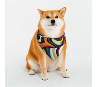 Complex Psychedelic Patterns Pet Scarf Stylish Triangle Bid Scarf Bandana Pet Accessory,Washable Pet Kerchief for Girl Boy Dogs or Cats Large