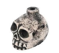 Complex Skull - 5x6.3x5.7cm Ceramic Crow Whistle, Spooky Sound Effect Instrument, Portable Weird Noise Maker, Handmade Horror Toy for Halloween Party Costume Cosplay Haunted House Decoration