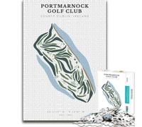 Complex Wood Puzzle, Adults, Portmarnock Golf Club Course Map, 1000 Pieces | Adult Puzzle - quiet indoor hobby for adults at your own pace.