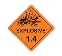 ComplianceSigns.com E x plosive 1.4 DOT Safety Sign, 10.75 in. Magnetic for Hazmat, Resists UV, Chemicals, Abrasion, Moisture, American Made Safety Signs for The Workplace