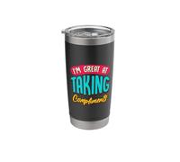 Compliment Quotes Design for Self Love - Taking Compliments Stainless Steel Insulated Tumbler