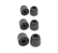 Comply 167 Core Series Memory Foam Replacement IEM Ear Tips, Black (S/M/L) | 3 Pairs, TechDefender, for Sennheiser Wired Devices & More, Superior Noise Isolation, Ultimate Comfort, Secure Fit