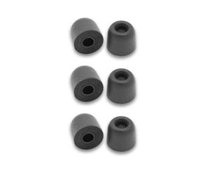 Comply 167 Core Series | Memory Foam Replacement IEM Ear Tips for Sennheiser Wired Devices & More | Superior Noise Isolation, Ultimate Comfort, Secure Fit | TechDefender, Black, Small (3 Pairs)