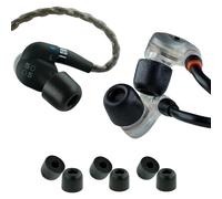 Comply 500 Core Series Memory Foam Replacement IEM Ear Tips, Black, Large