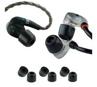 Comply Isolation Noise Cancelling Memory Foam Earphone Tips for Anker Sound buds, KZ ZST, Sound PEATS Q30, Symphonized NRG 3.0 and More, Premium Replacement Noise Reducing Earbud Tips T-500 (Medium) - Black, 3 Pair