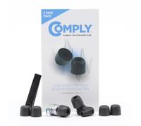Comply Isolation Noise Cancelling Memory Foam Earphone Tips for Audio-Technical, Bose Quiet Comfort 20, Denon, JVC, RHA, Sound MAGIC and More, Noise Reducing Earbud Tips T-400 (Small) - Black, 3 Pair