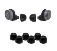 COMPLY Premium Foam Earplugs, Compatible with Sennheiser Momentum (3 & 4) & ACCENTUM True Wireless, Size L, New 2025 Version with Cleaning Tool, Black, 3 Pairs, Made in The USA