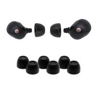 COMPLY Premium Foam Earplugs Compatible with Sony True Wireless XM5, XM4, Linkbuds S & C700N, Size S, New 2025 Version with Cleaning Tool, Black, 3 Pairs, Made in The USA