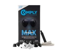 Comply TrueGrip MAX Premium Memory Foam Replacement Ear Tips, Black (Small) | 3 Pairs, for Apple AirPods Pro 1 & 2, Long Lasting Comfort, Extreme Durability, Secure Fit, Superior Noise Isolation