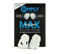 Comply TrueGrip MAX | Premium Memory Foam Replacement Earbud Tips for Apple AirPods Pro 1 & 2 | Long Lasting Comfort, Extreme Durability, Secure Fit, Superior Noise Isolation| White (Medium) (1 Pair)