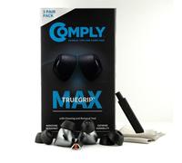 Comply TrueGrip MAX | Premium Memory Foam Replacement Earbud Tips for Samsung Galaxy Buds3 Pro | Long Lasting Comfort, MAX Durability, Secure Fit, Superior Noise Isolation| Black (Medium) (3 Pairs)