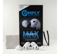 Comply TrueGrip Max | Premium Memory Foam Replacement Tips for Apple AirPods Pro 3 | SmartSkin Technology | Excellent Noise Isolation | White, Medium, 3 Pairs